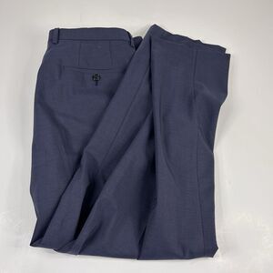 Hugo Boss 36 x 30 James4 Sharp6 100% Wool Dress Pants Blue Flat Front